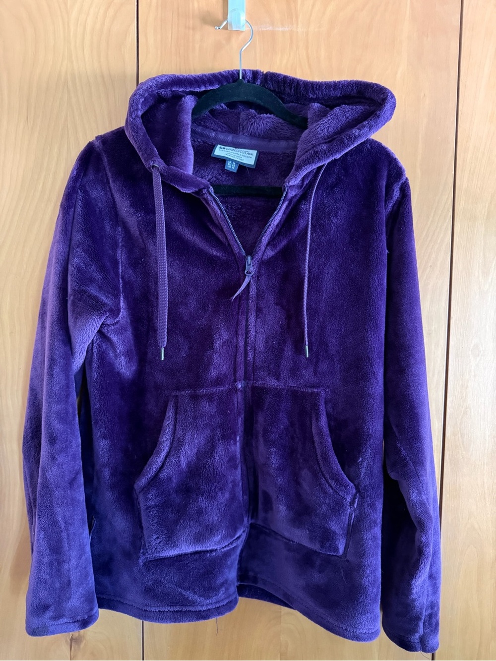 Cozy Plush Hooded Teddy Jacket - Purple